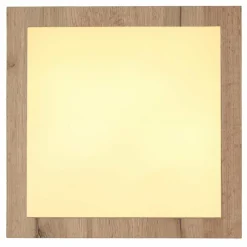 Lampes En Bois-Luminaires Globo Lighting Plafonnier Globo XAVVI LED Couleur bois, Blanc, 1 lumière