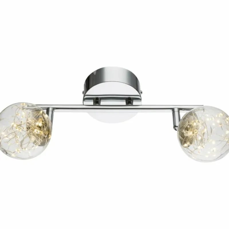 Luminaires Globo Lighting Plafonnier Globo XMAS LED Nickel mat, 2 lumières