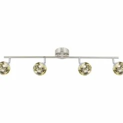 Luminaires Globo Lighting Plafonnier Globo XMAS LED Nickel mat, 4 lumières