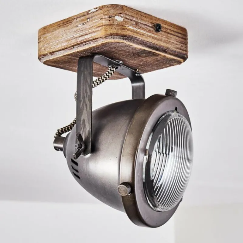 Luminaires Rustiques-hofstein Plafonnier Glostrup Brun, Acier inoxydable, 1 lumière