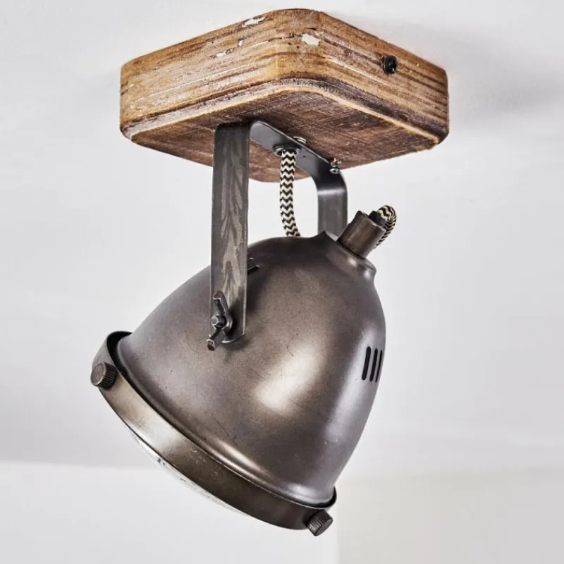 Luminaires Rustiques-hofstein Plafonnier Glostrup Brun, Acier inoxydable, 1 lumière