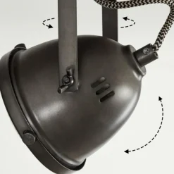 Lampes Vintages & Rétros-hofstein Plafonnier Glostrup Brun, Acier inoxydable, 4 lumières