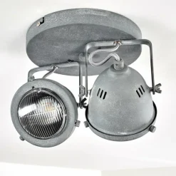 Luminaires Rustiques-hofstein Plafonnier Glostrup LED Gris, 2 lumières