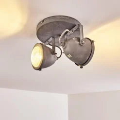 Luminaires Rustiques-hofstein Plafonnier Glostrup LED Gris, 2 lumières