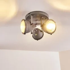 hofstein Plafonnier Glostrup LED Gris, 3 lumières