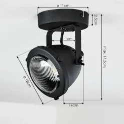 hofstein Plafonnier Glostrup LED Noir, 1 lumière
