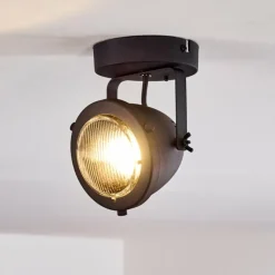 hofstein Plafonnier Glostrup LED Noir, 1 lumière