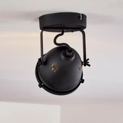 hofstein Plafonnier Glostrup LED Noir, 1 lumière