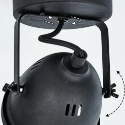 hofstein Plafonnier Glostrup LED Noir, 1 lumière