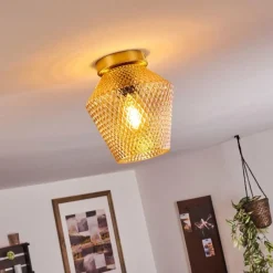 hofstein Plafonnier Gombua Laiton, 1 lumière