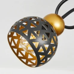 Lampes Dorées-hofstein Plafonnier Gomsrud Noir, 3 lumières