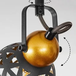 Lampes Dorées-hofstein Plafonnier Gomsrud Noir, 2 lumières