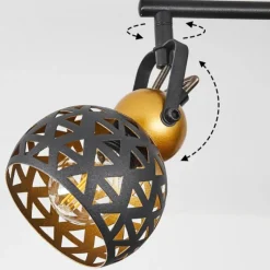 Lampes Dorées-hofstein Plafonnier Gomsrud Noir, 6 lumières