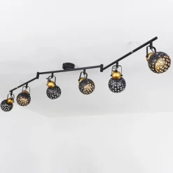 Lampes Dorées-hofstein Plafonnier Gomsrud Noir, 6 lumières