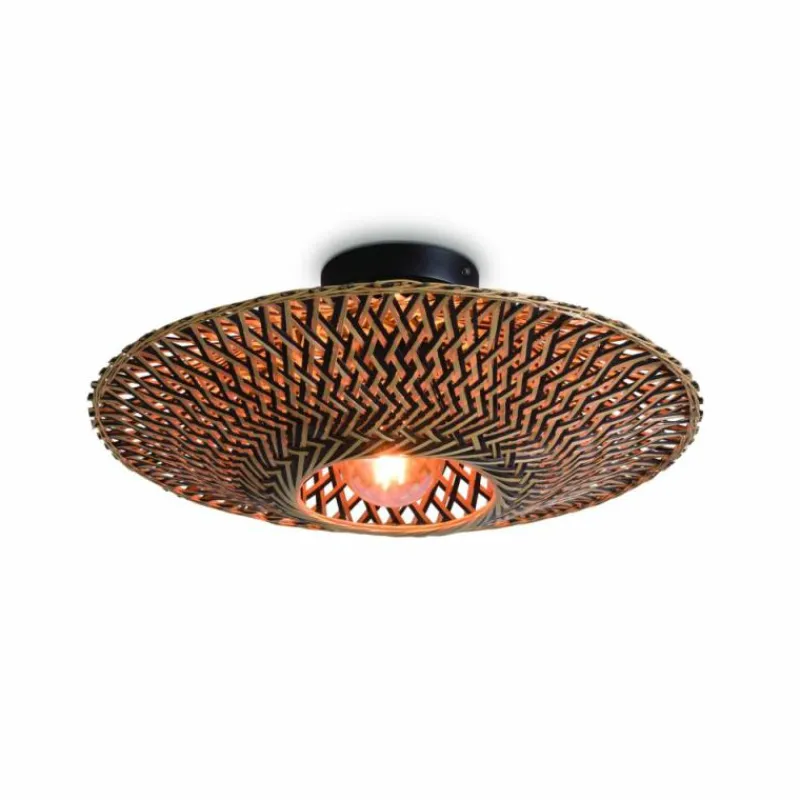 Style Boho-Chic-Good & Mojo Plafonnier BALI Noir, 1 lumière