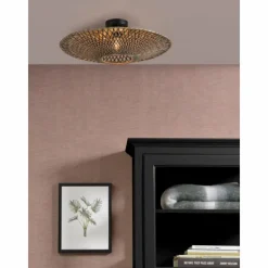 Style Boho-Chic-Good & Mojo Plafonnier BALI Noir, 1 lumière