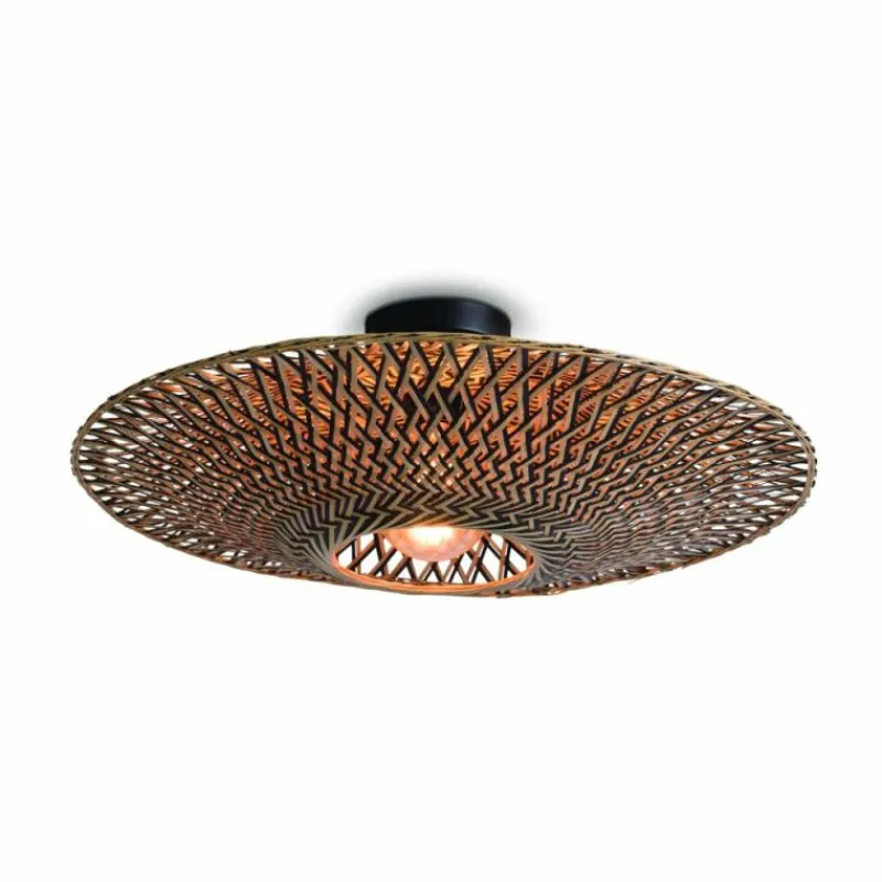 Style Boho-Chic-Good & Mojo Plafonnier BALI Noir, 1 lumière