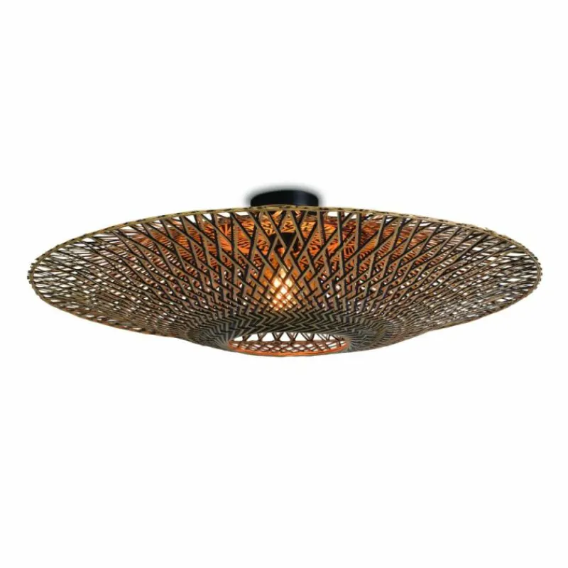 Style Boho-Chic-Good & Mojo Plafonnier BALI Noir, 1 lumière