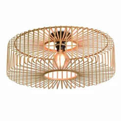 Style Boho-Chic-Good & Mojo Plafonnier BROMO Noir, 1 lumière