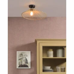 Style Boho-Chic-Good & Mojo Plafonnier BROMO Noir, 1 lumière