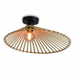 Style Boho-Chic-Good & Mojo Plafonnier BROMO Noir, 1 lumière