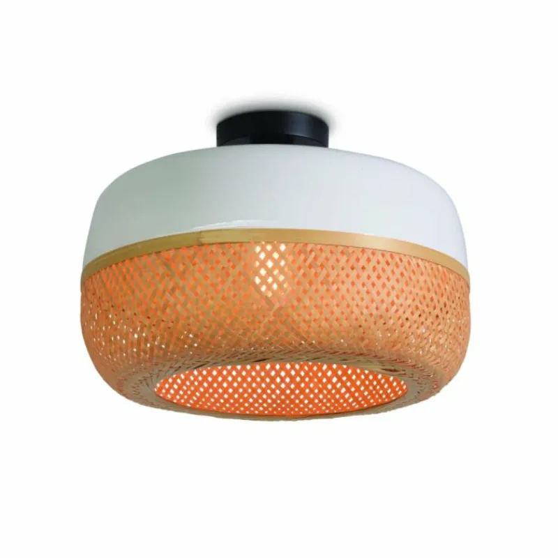 Style Boho-Chic-Good & Mojo Plafonnier MEKONG Noir, 1 lumière