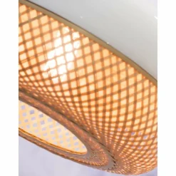 Style Boho-Chic-Good & Mojo Plafonnier MEKONG Noir, 1 lumière