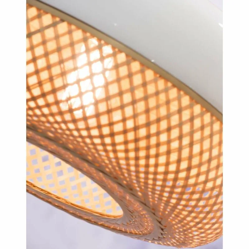 Style Boho-Chic-Good & Mojo Plafonnier MEKONG Noir, 1 lumière