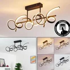 hofstein Plafonnier Gora LED Noir, 3 lumières* Éclairage Led