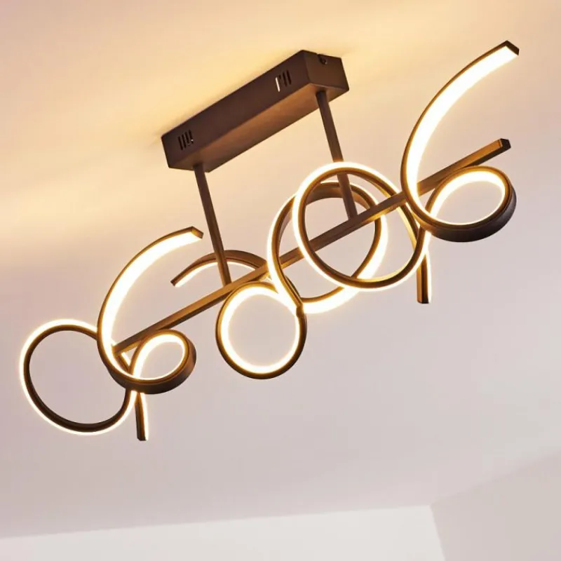 hofstein Plafonnier Gora LED Noir, 3 lumières* Éclairage Led