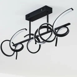 hofstein Plafonnier Gora LED Noir, 3 lumières* Éclairage Led