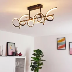 hofstein Plafonnier Gora LED Noir, 3 lumières* Éclairage Led