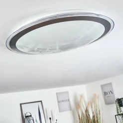 hofstein Plafonnier Gorgonta LED Blanc, 2 lumières, Télécommandes, Changeur de couleurs