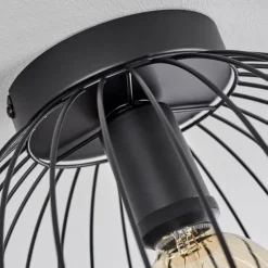 Lampes Industrielles-hofstein Plafonnier Gourel Noir, 1 lumière