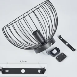 Lampes Industrielles-hofstein Plafonnier Gourel Noir, 1 lumière