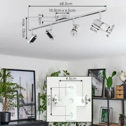 hofstein Plafonnier Grafberg Chrome, 4 lumières