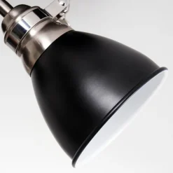 Lampes Industrielles-hofstein Plafonnier Gralingen Nickel mat, Noir, 3 lumières