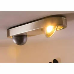 hofstein Plafonnier Granada LED Nickel mat, 2 lumières