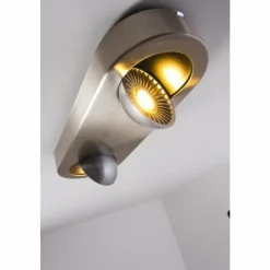 hofstein Plafonnier Granada LED Nickel mat, 2 lumières