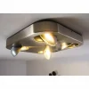 hofstein Plafonnier Granada LED Nickel mat, 4 lumières