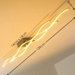 hofstein Plafonnier Grant LED Acier inoxydable, 3 lumières