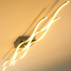 hofstein Plafonnier Grant LED Acier inoxydable, 3 lumières