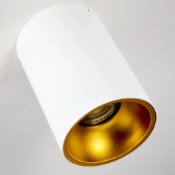 Lampes Dorées-hofstein Plafonnier Grenada Or, Blanc, 1 lumière