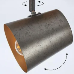 Lampes Dorées-hofstein Plafonnier Gressot Écru, Nickel mat, 1 lumière