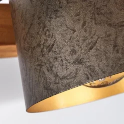 Lampes Dorées-hofstein Plafonnier Gressot Écru, Nickel mat, 4 lumières