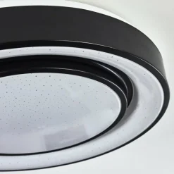 hofstein Plafonnier Grimacco LED Noir, 1 lumière, Changeur de couleurs