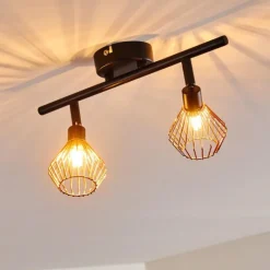 hofstein Plafonnier Grönhöj Noir, 2 lumières