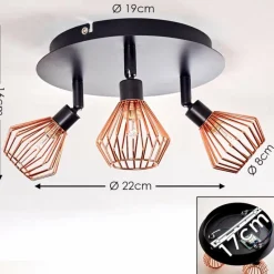 hofstein Plafonnier Grönhöj Noir, 3 lumières