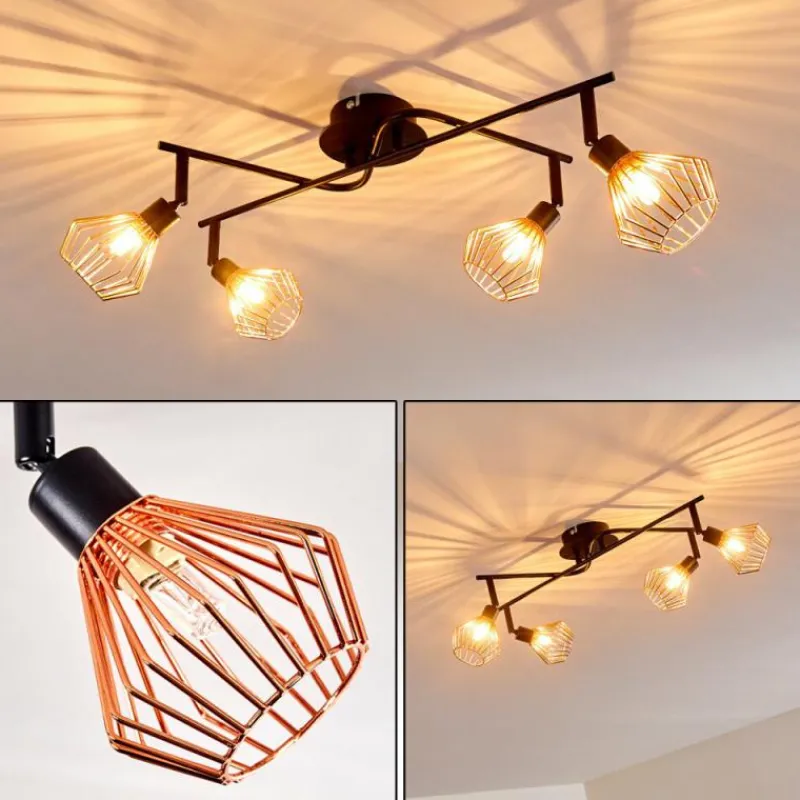 Lampe Plafonnier Grönhöj Noir, 4 lumières* Spots Et Projecteurs