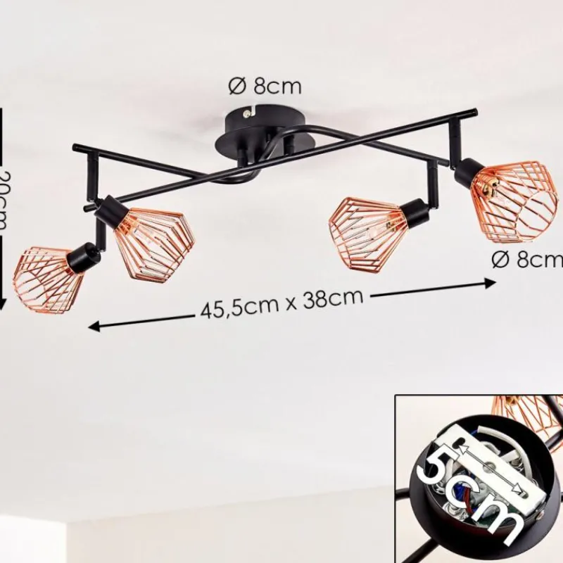 Lampe Plafonnier Grönhöj Noir, 4 lumières* Spots Et Projecteurs